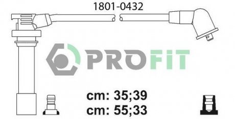 Кабелі високовольтні, набір PROFIT 18010432 (фото 1)