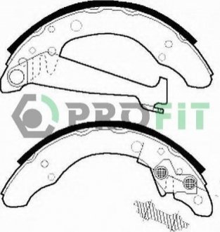 Колодки гальмівні барабанные PROFIT 5001-0408 (фото 1)