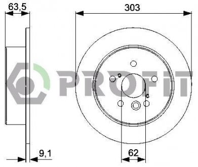 Диск гальмівний PROFIT 50101486 (фото 1)