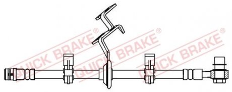 PRZEWOD HAMULC ELAST BRAKE HOSE W/BANJO BOLT SZT QUICK BRAKE 58834X (фото 1)