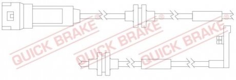 Датчик зносу,гальм.колодки QUICK BRAKE WS0158A (фото 1)