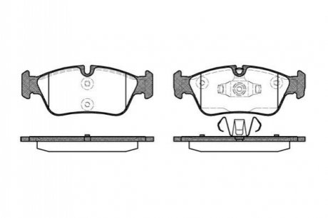 Колодка торм. диск. BMW 1 (E87)(E82)(E88)(09/04-), 3 (E90)(E91)(E92)(E93) передн. REMSA 0384.60 (фото 1)