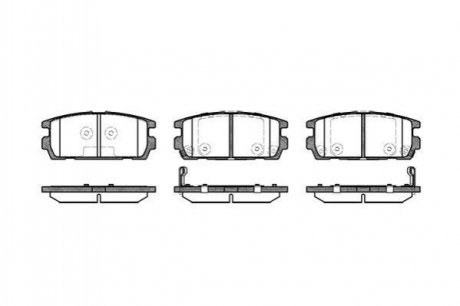 Колодка торм. диск. HYUNDAI TERRACAN 2.5, 2.9, 3.5 01- задн. REMSA 0877.02 (фото 1)