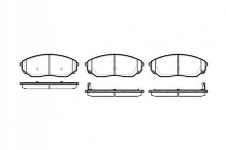Колодка гальм. диск. KIA SORENTO передн. (вир-во) REMSA 1041.02 (фото 1)