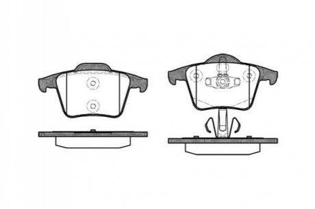 Колодка торм. диск. VOLVO XC90 2.5-4.4 02- задн. REMSA 1044.00 (фото 1)