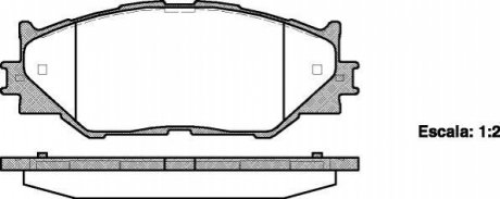 Колодка гальм. диск. LEXUS IS передн. (вир-во) REMSA 1201.00 (фото 1)