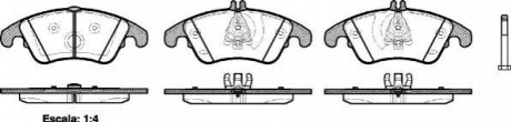 Колодка гальм. диск. MB C-CLASS (W 204) 200-350 07-, E-CLASS (W212) 200-350 08 - передн. (вир-во REM REMSA 1304.00 (фото 1)