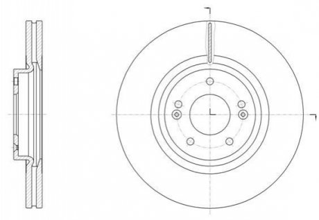 Диск гальмівний HYUNDAI SANTA FE 06 - передн. (вир-во) REMSA 61514.10 (фото 1)