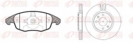 Комплект гальмівний передн. CITROEN BERLINGO,C4;PEUGEOT 5008,PARTNER 06/06- (вир-во) REMSA 81248.00 (фото 1)