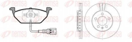 Комплект тормозной передн. AUDI A3 96-;SEAT TOLEDO 98-;SKODA FABIA 99-,OCTAVIA REMSA 8633.10 (фото 1)