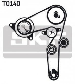 К-кт грм (рем.+2 шт. ролики) Opel Astra H, Vectra C 1.9CDTI 04- SKF VKMA 02194 (фото 1)