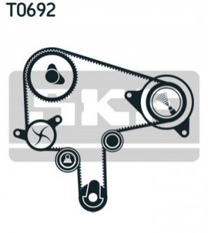 Комплект ГРМ, пас+ролик+помпа SKF VKMC 94920-1 (фото 1)