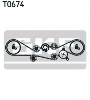 Комплект (ремінь+ролик+помпа) SKF VKMC 98000 (фото 1)