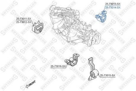 Опора двигуна задня Daewoo Lanos/Opel Kadett E STELLOX 2573014SX (фото 1)