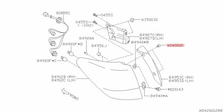 Clip Heckleuchte SUBARU 909140012 (фото 1)