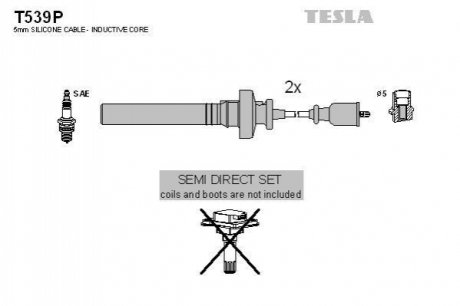 Комплект кабелів високовольтних TESLA T539P (фото 1)