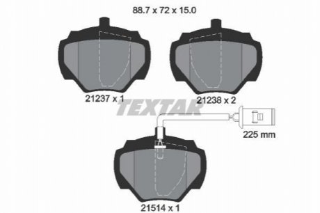 Гальмівні колодки дискові TEXTAR 2123701 (фото 1)