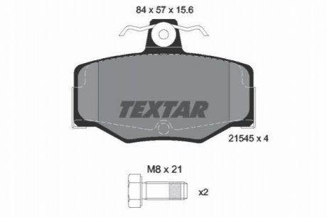 Гальмівні колодки дискові TEXTAR 2154501 (фото 1)