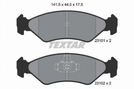 Гальмівні колодки дискові TEXTAR 2310101 (фото 1)