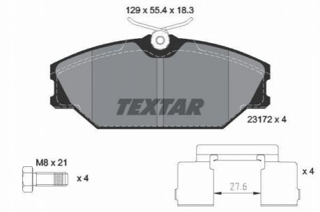 Гальмівні колодки дискові TEXTAR 2317203 (фото 1)