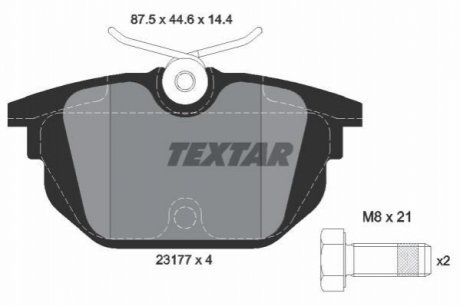 Гальмівні колодки дискові TEXTAR 2317703 (фото 1)