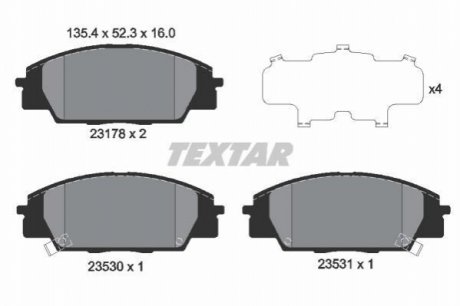 Гальмівні колодки дискові TEXTAR 2317801 (фото 1)