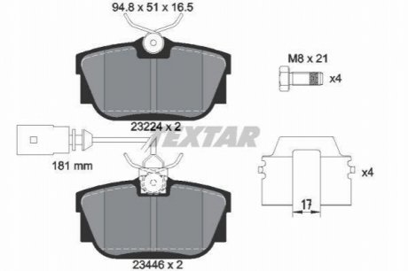 Гальмівні колодки дискові TEXTAR 2344605 (фото 1)