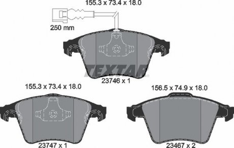 Гальмівні колодки, дискові TEXTAR 2374601 (фото 1)