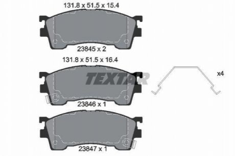 Гальмівні колодки дискові TEXTAR 2384504 (фото 1)