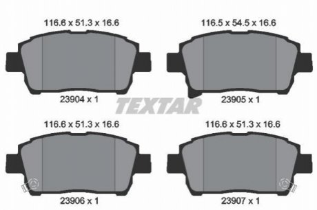 Гальмівні колодки дискові TEXTAR 2390401 (фото 1)