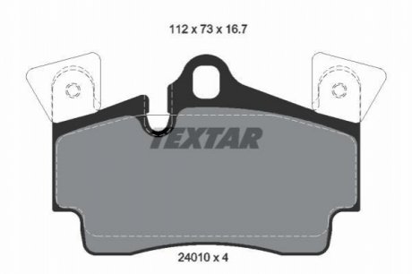 Комплект тормозных колодок, дисковый тормоз TEXTAR 2401001 (фото 1)