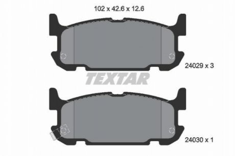 Гальмівні колодки дискові TEXTAR 2402901 (фото 1)