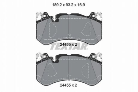 Комплект гальмівних колодок TEXTAR 2445503 (фото 1)