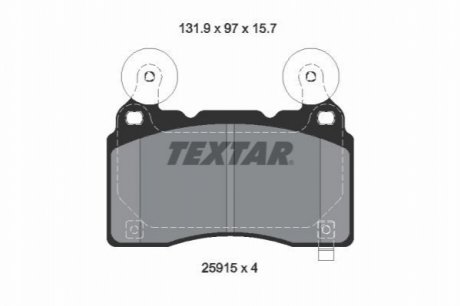 KLOCKI HAM. OPEL P. INSIGNIA 1,4-2,0 4X4 17- TEXTAR 2591501 (фото 1)