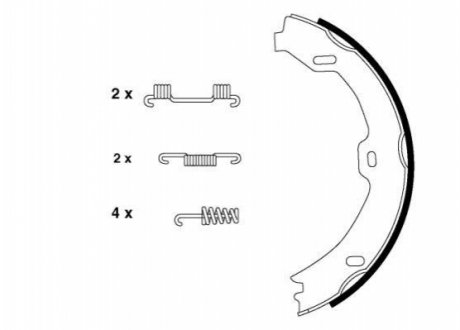 Колодки ручника MB W211 / C219 2004 - 2010 (в сборе) TEXTAR 91058800 (фото 1)