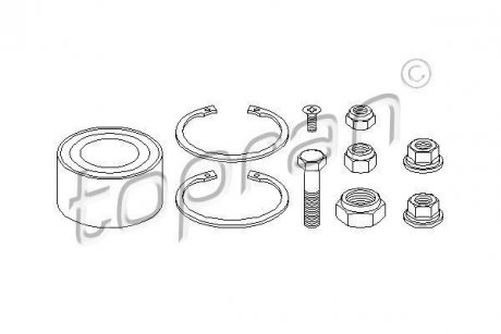 Набір підшипника маточини колеса TOPRAN / HANS PRIES 103510 (фото 1)