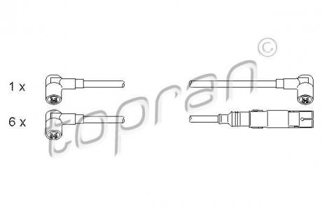 Дроти запалення, набір TOPRAN / HANS PRIES 107251 (фото 1)