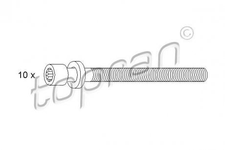 Набір болтів головки цилідрів TOPRAN / HANS PRIES 109545 (фото 1)