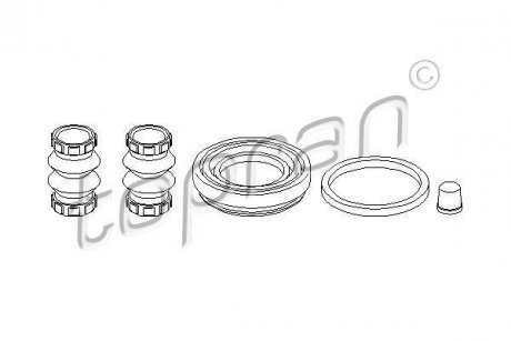 Ремкомплект супорта гальмівного TOPRAN / HANS PRIES 109969 (фото 1)
