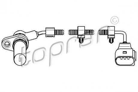 Датчик частоты вращения, управление двигателем TOPRAN / HANS PRIES 110896 (фото 1)