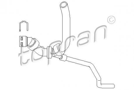 Шланг радіатора TOPRAN / HANS PRIES 111976 (фото 1)