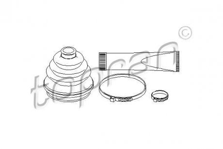 Пильовик привідного валу (набір) TOPRAN / HANS PRIES 202423 (фото 1)