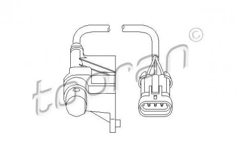 Датчик частоты вращения, управление двигателем TOPRAN / HANS PRIES 206207 (фото 1)