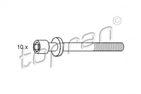 Набір болтів головки цилідрів TOPRAN / HANS PRIES 206749 (фото 1)