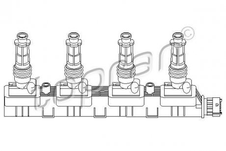 Катушка запалення TOPRAN / HANS PRIES 207116 (фото 1)