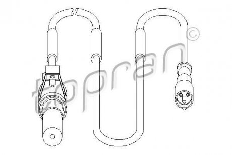 Датчик частоти обертання колеса TOPRAN / HANS PRIES 207451 (фото 1)