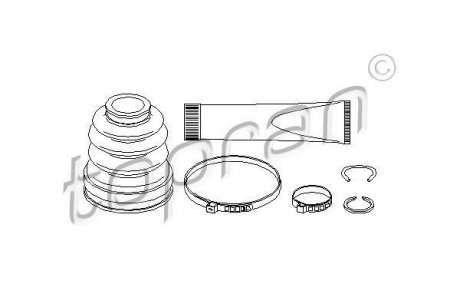 Пильовик привідного валу (набір) TOPRAN / HANS PRIES 301941 (фото 1)