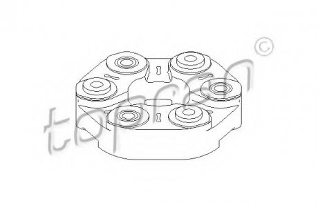 Еластична муфта карданного валу TOPRAN / HANS PRIES 501591 (фото 1)