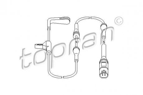 Датчик зносу гальмівних колодок TOPRAN / HANS PRIES 501616 (фото 1)