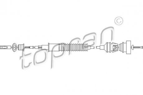 Трос сцепление TOPRAN / HANS PRIES 722109 (фото 1)